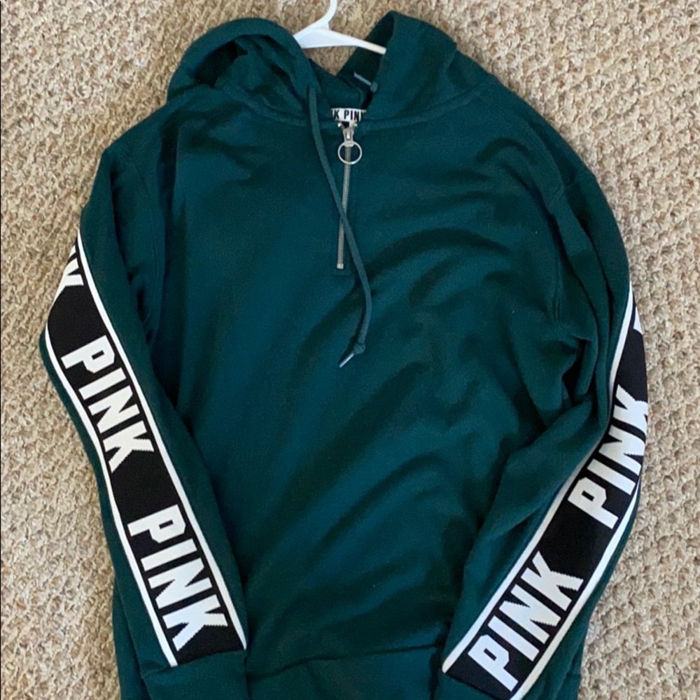 pink hoodie half zip